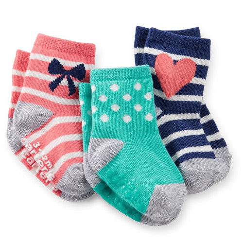 [27609A46] Carter&#039;s3-Pack Print Socks