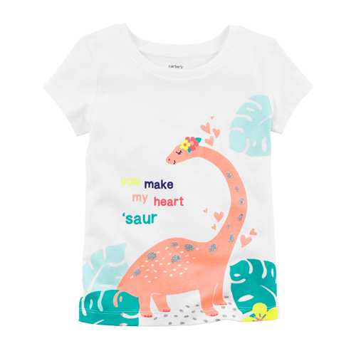 [235H252B249] 카터스아기 여름 반팔 공룡 티셔츠(신생아/돌아기/유아)