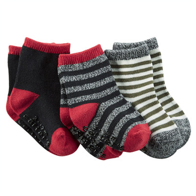 [51383AQ] Carter&#039;s3-Pack Striped Socks